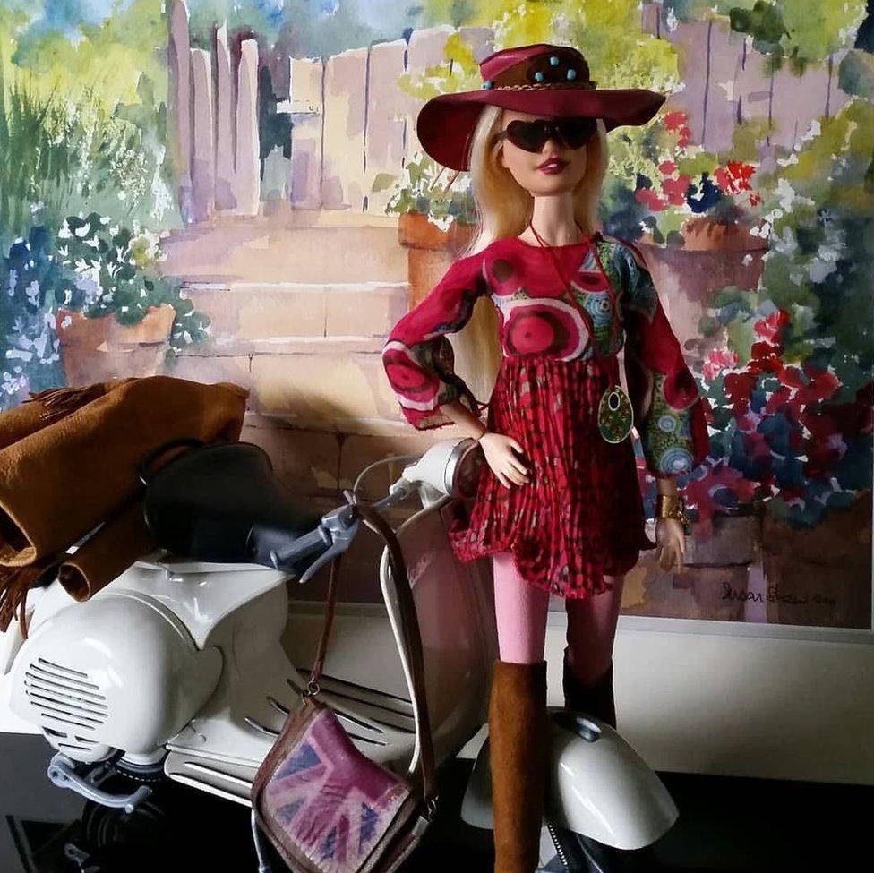 One of Linda's Barbie dolls