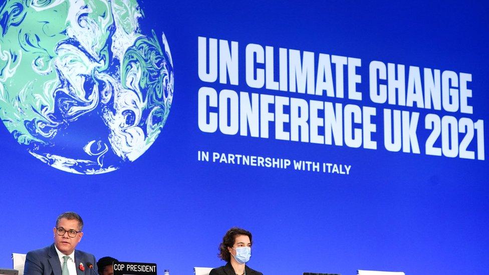 Alok Sharma chairing the COP26 climate summit in Glasgow