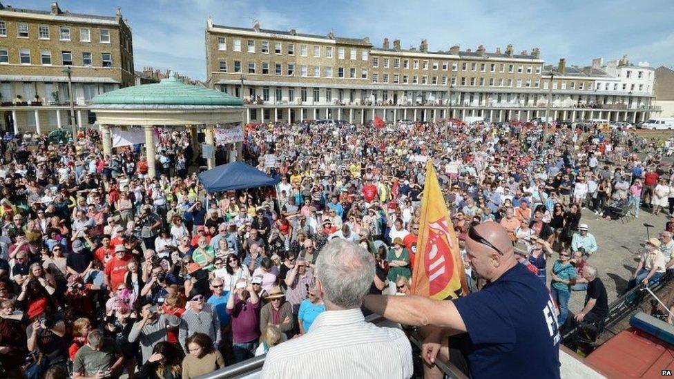 Jeremy Corbyn speaking in Ramsgate