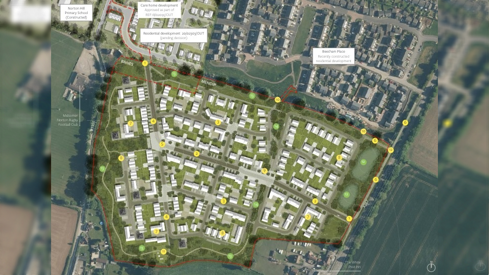 Map of the proposed development