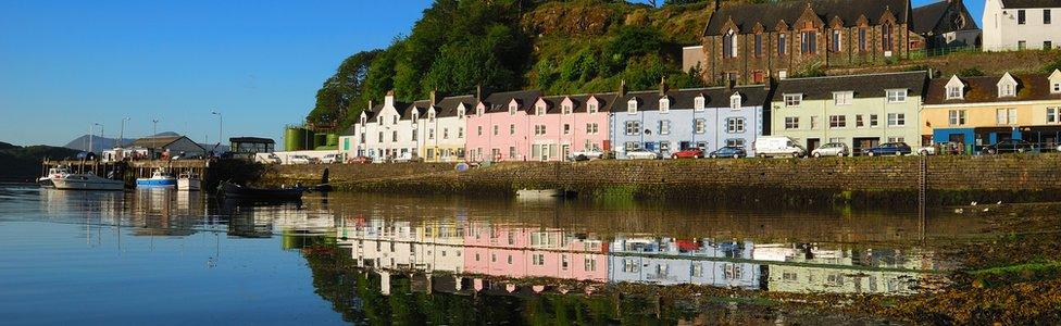 row of houses on Skye