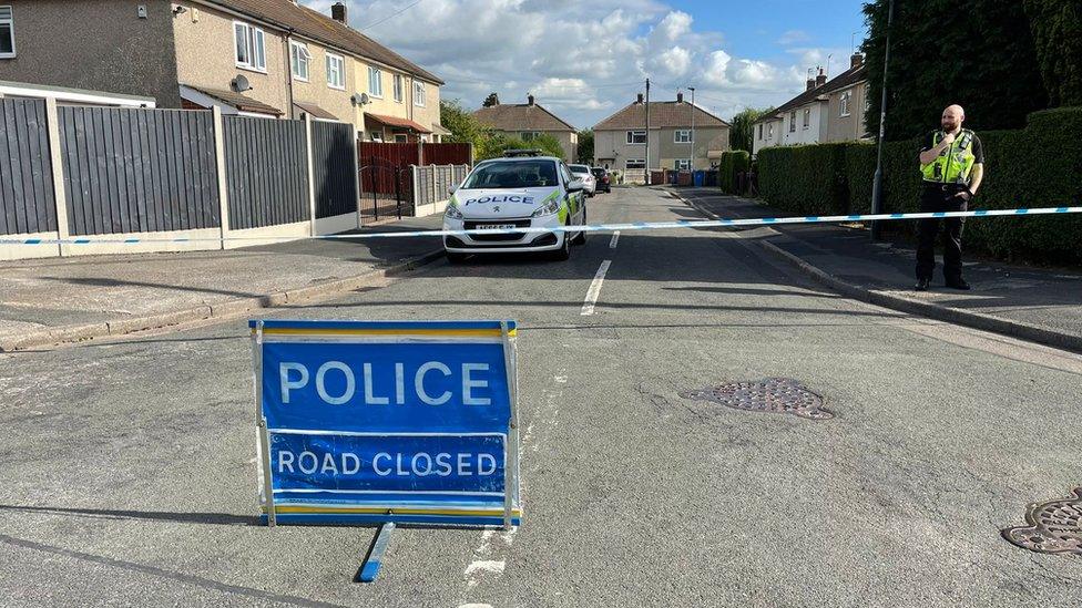 A road taped off by police