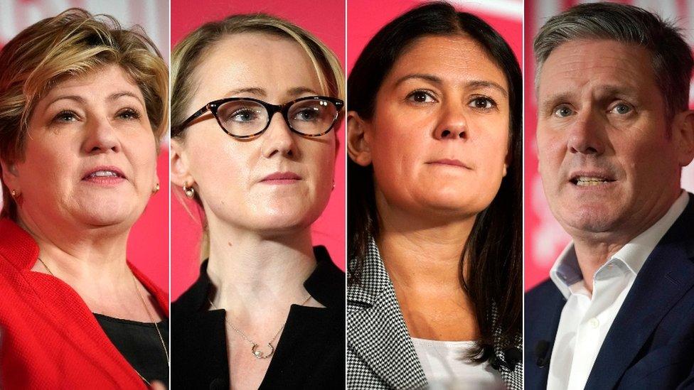 Emily Thornberry, Rebecca Long-Bailey, Lisa Nandy and Sir Keir Starmer