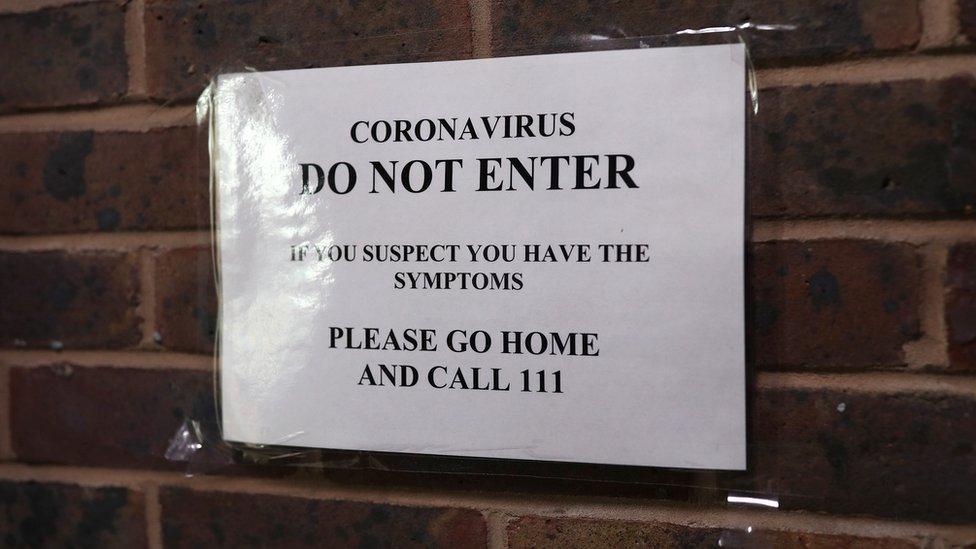 A sign at Haslemere Health Centre in Surrey, which has closed temporarily for cleaning