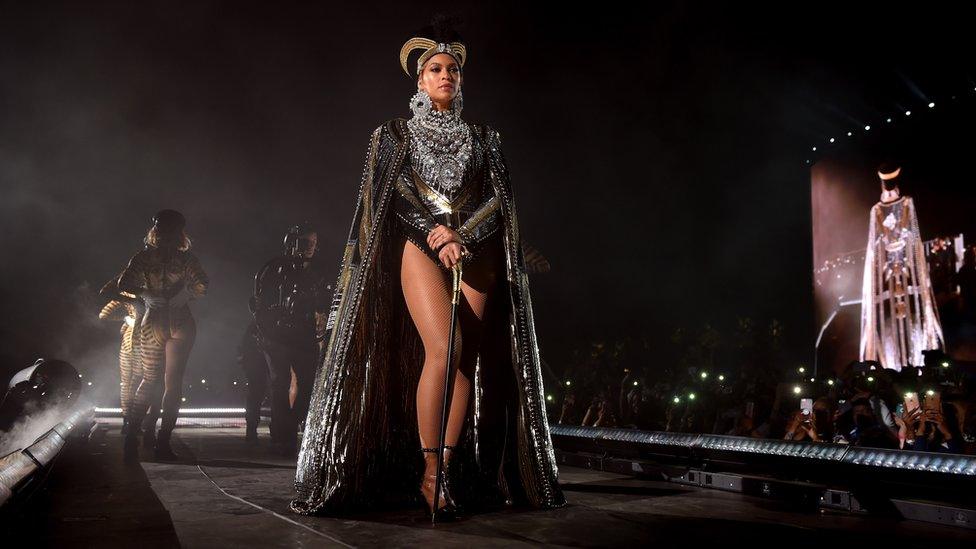 Beyonce Knowles performs onstage during 2018 Coachella Valley Music And Arts Festival Weekend 1 at the Empire Polo Field on April 14, 2018 in Indio, California.