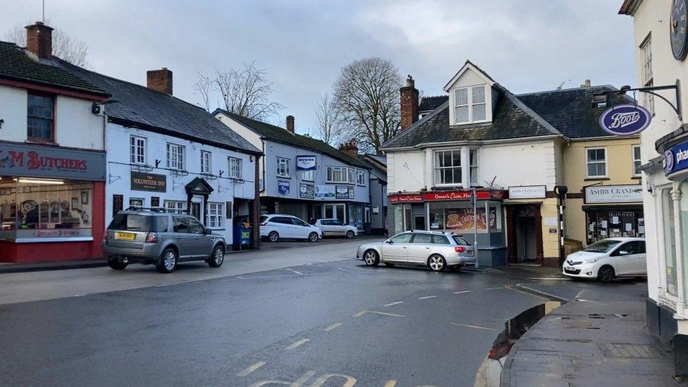 Ottery St Mary town centre