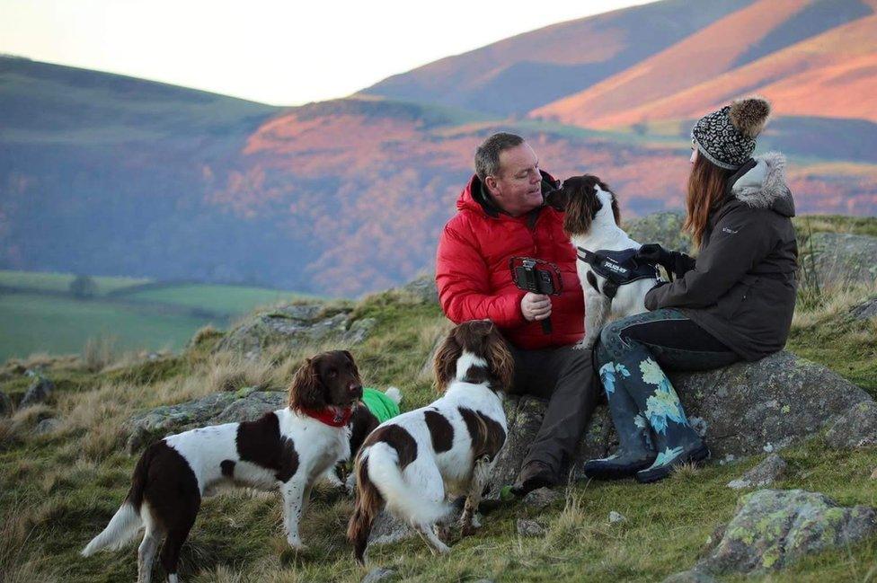 Kerry and Angela with the dogs