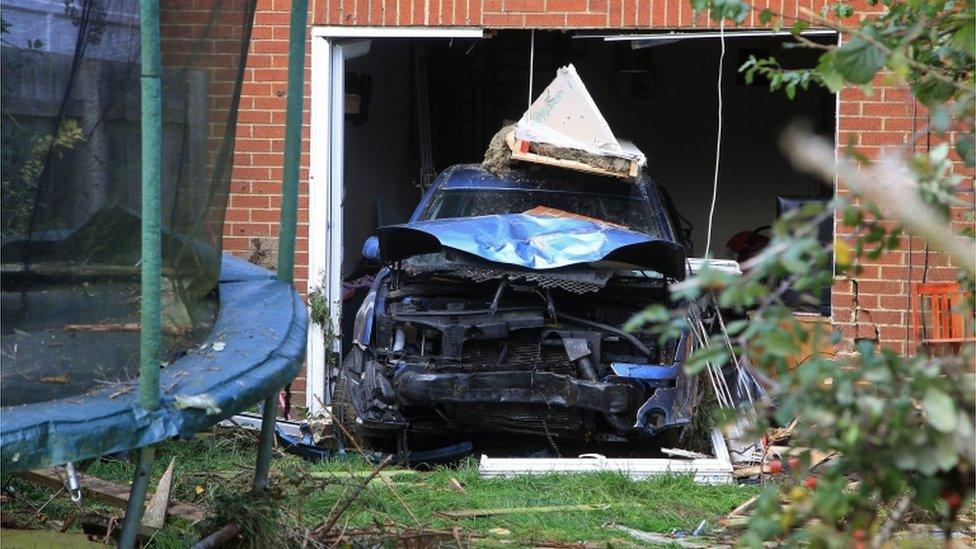 Car crashed into house in Ashford