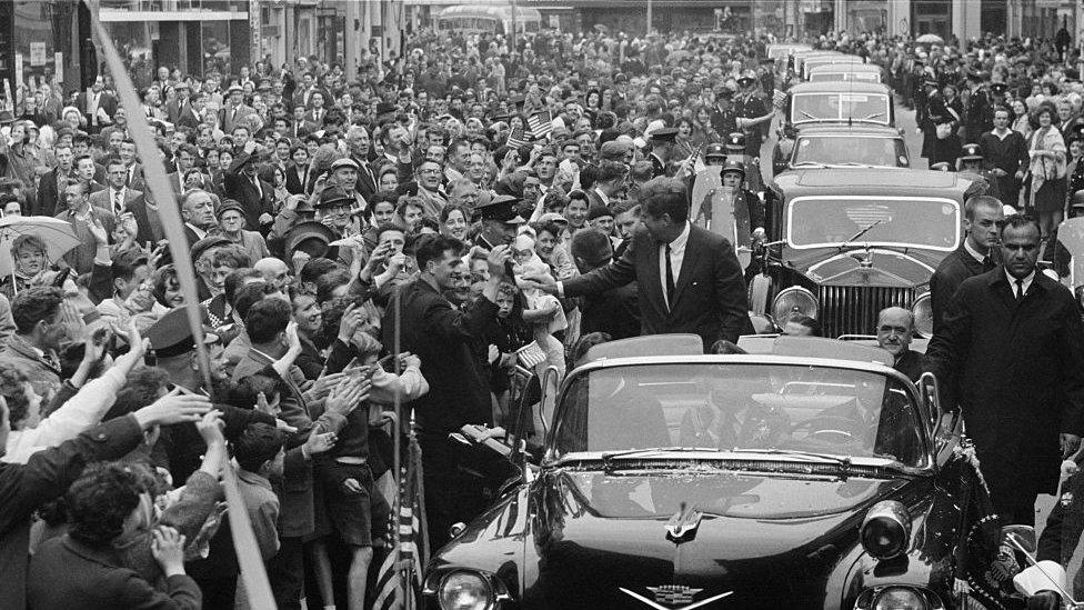 John Kennedy's great-uncle President John F Kennedy visiting Ireland in 1963