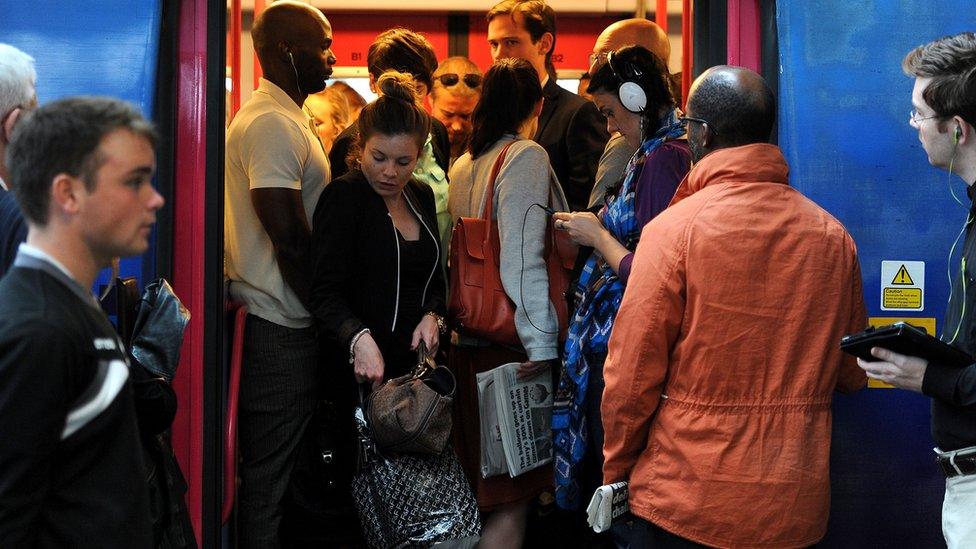 Commuters at Blackfriars Station in London