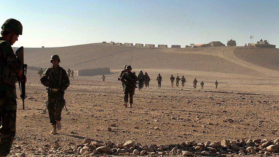 Australian soldiers on a patrol in Uruzgan Province in 2010