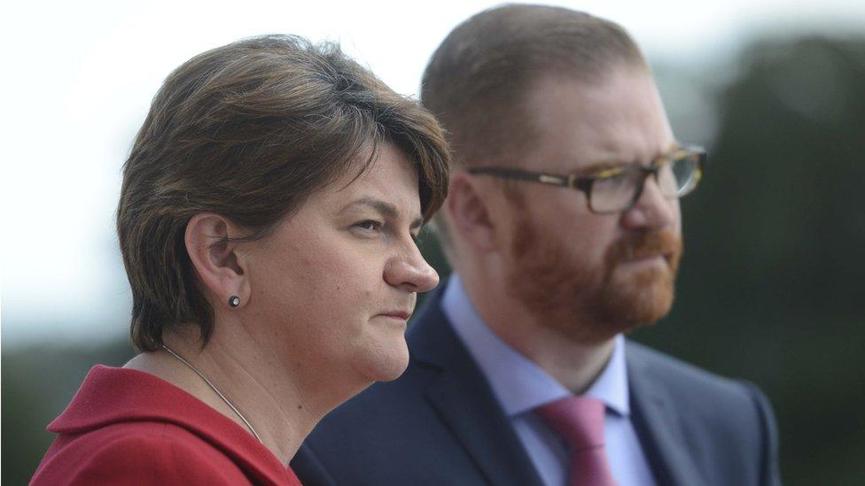 Arlene Foster and Simon Hamilton