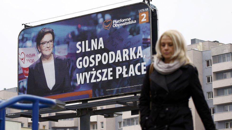 Civic Platform election poster in Warsaw