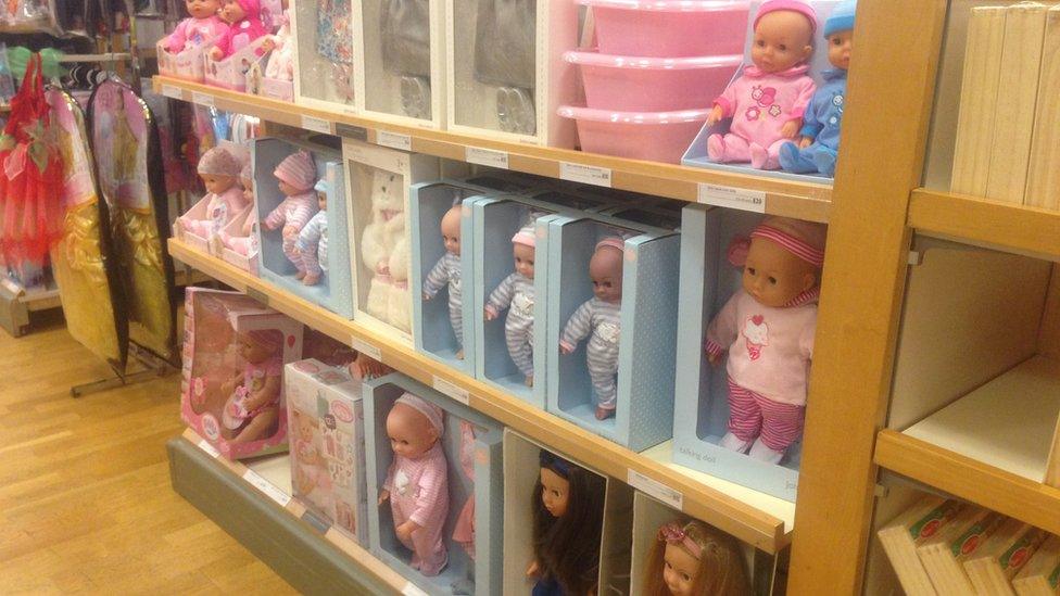 Dolls at John Lewis in Nottingham