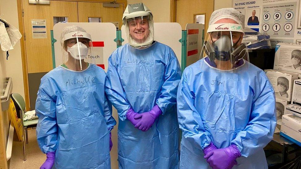 (L-R) Michelle, Luke and Jim - James Cook University Hospital