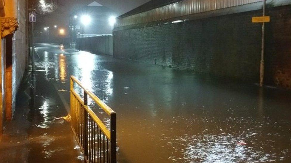 Flooded road