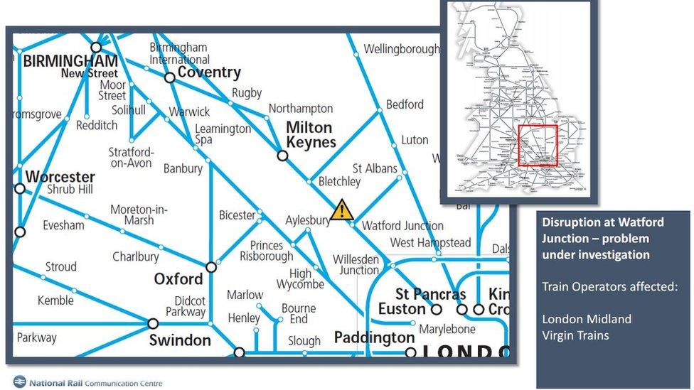 Map of derailed area