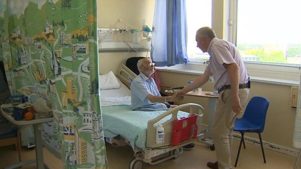 The inspection team also meet patients during their visits