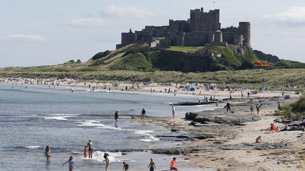 Bamburgh Castle in Northumberland