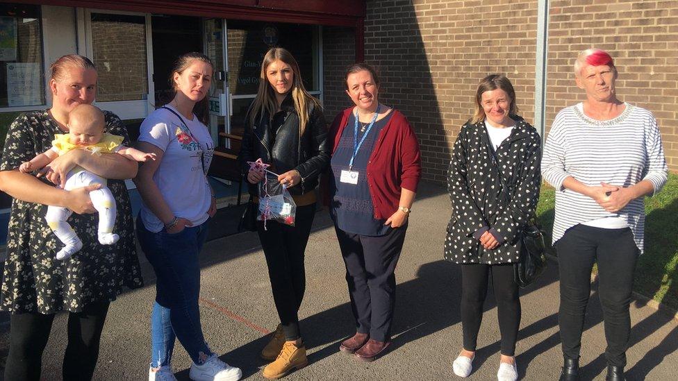 Supporters of the campaign against the closure of Glan-yr-Afon primary school in Cardiff