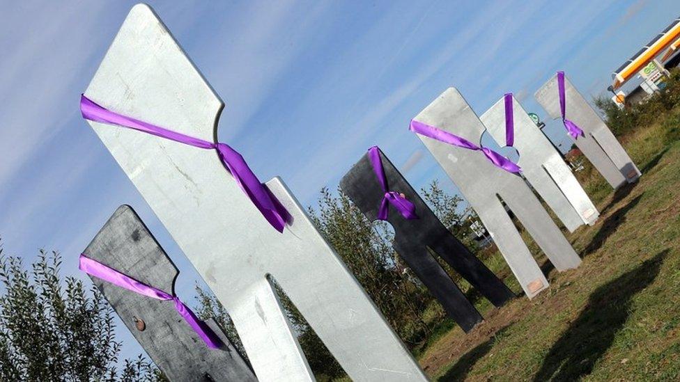 Walking Together Memorial, near Chesterfield, at Markham Colliery