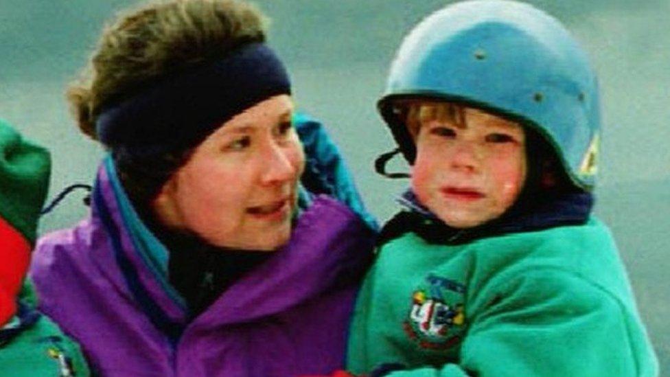 Alison Hargreaves and her children