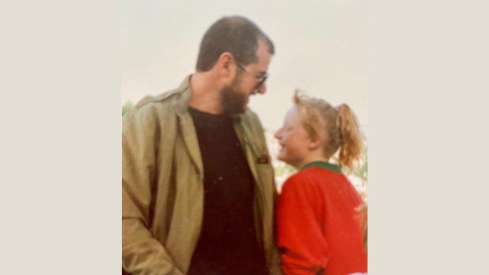 Esther and her father David in an old family photo