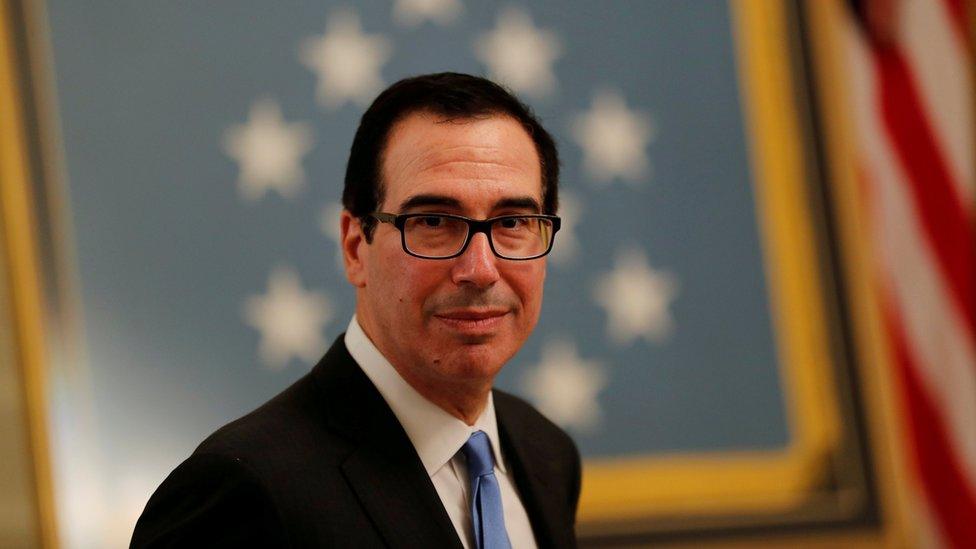 U.S. Treasury Secretary Steven Mnuchin at a White House reception in September