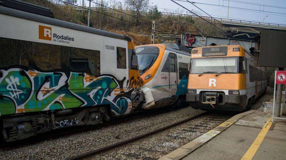 The train crash in Barcelona