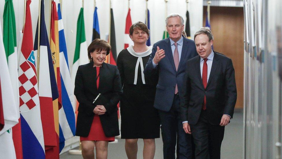 Michel Barnier with DUP delegation