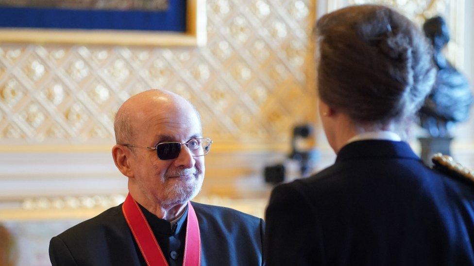 Sir Salman Rushdie and Princess Anne