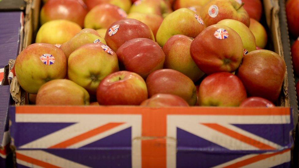 Apples in a supermarket