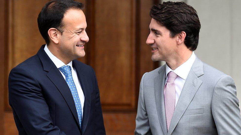 Leo Varadkar and Justin Trudeau in Dublin