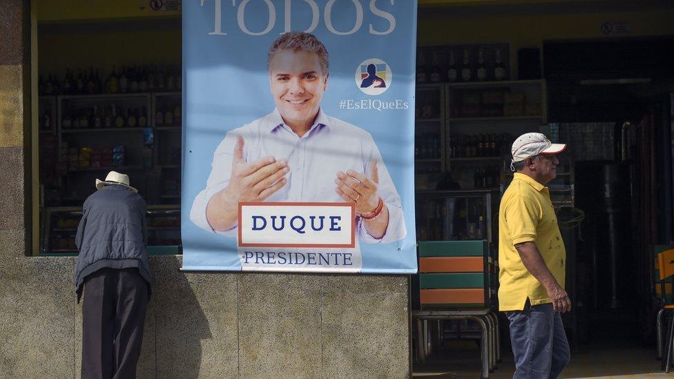 Poster showing Ivan Duque