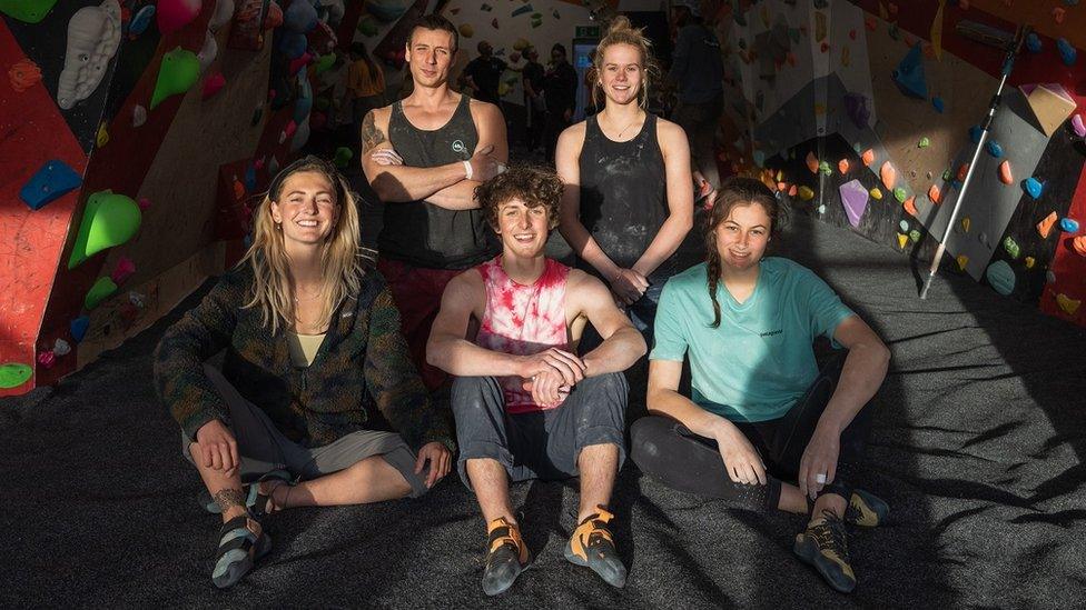 Staff at The Wall climbing centre in Cumbria