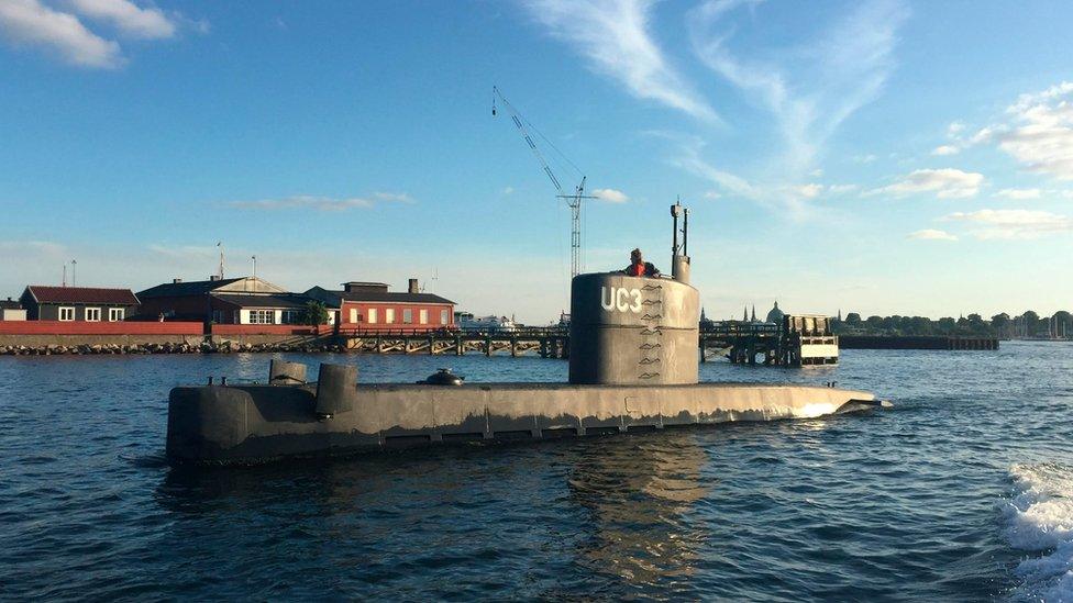 Private submarine UC3 Nautilus in Copenhagen Harbor,