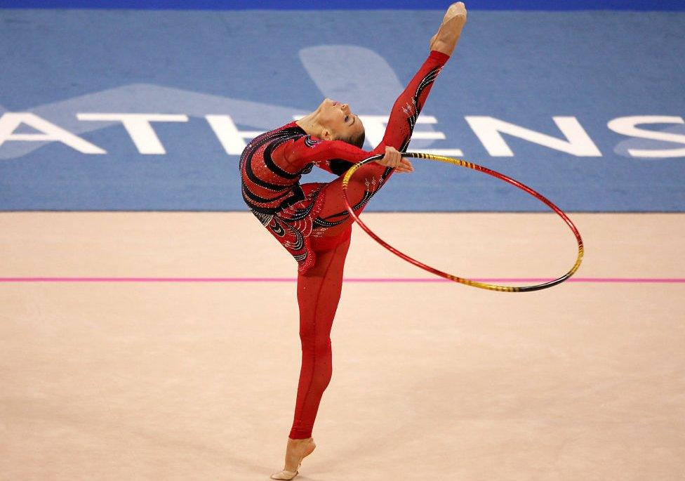 Alina Kabaeva at the Athens Olympics