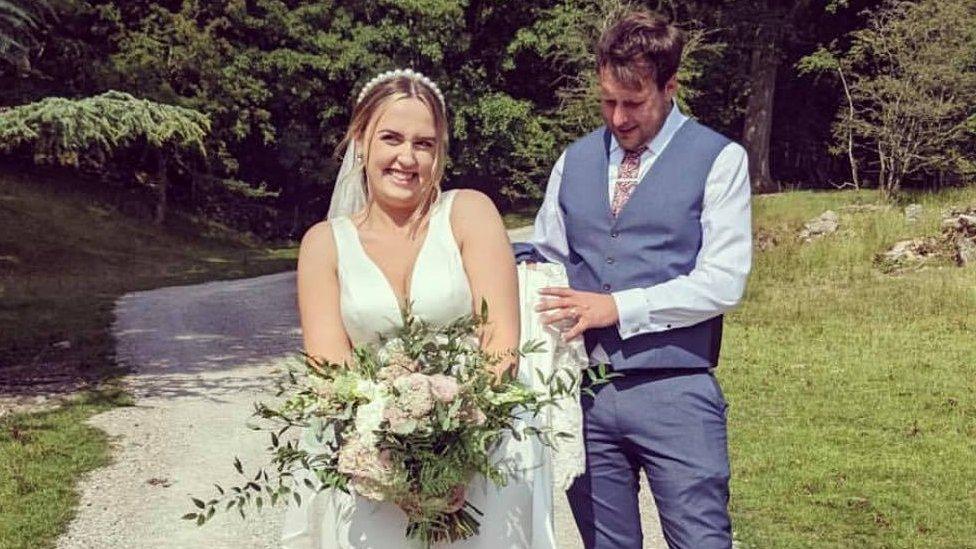 Annabelle and Mick Balchin on their wedding day