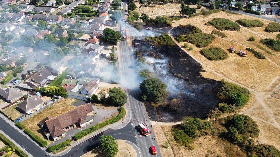 Fire at Pennington Common