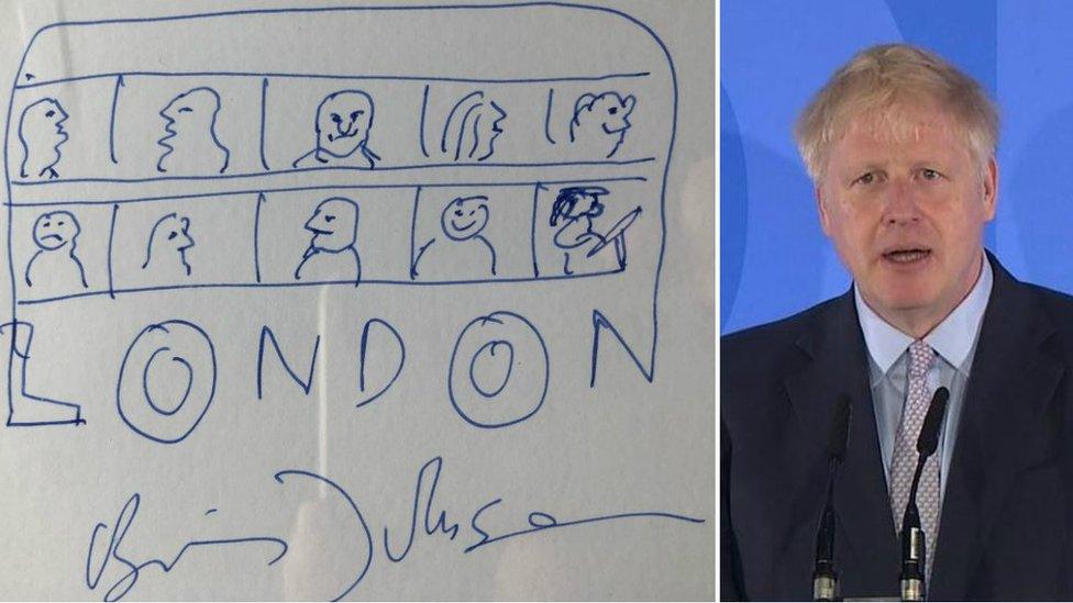 Boris Johnson and his drawing