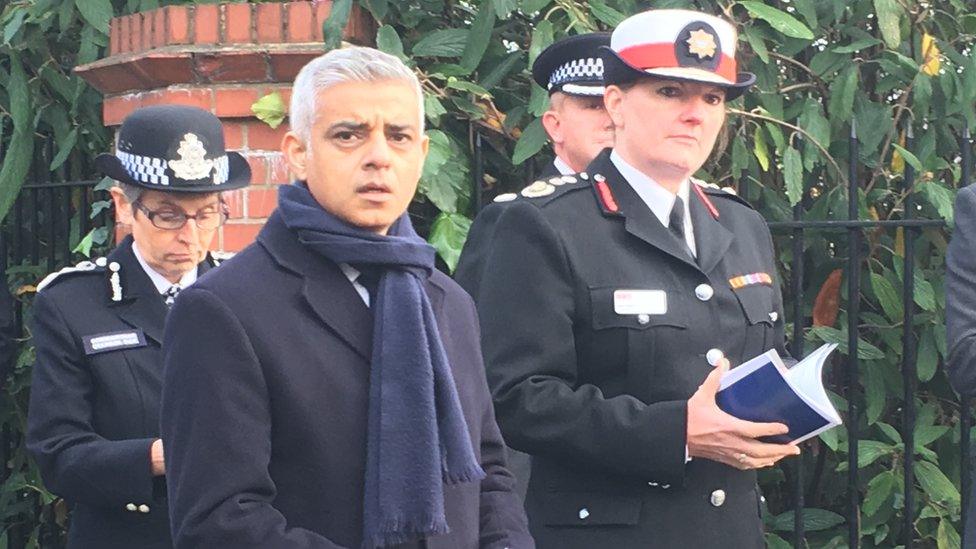 Cressida Dick, Sadiq Khan and Dany Cotton