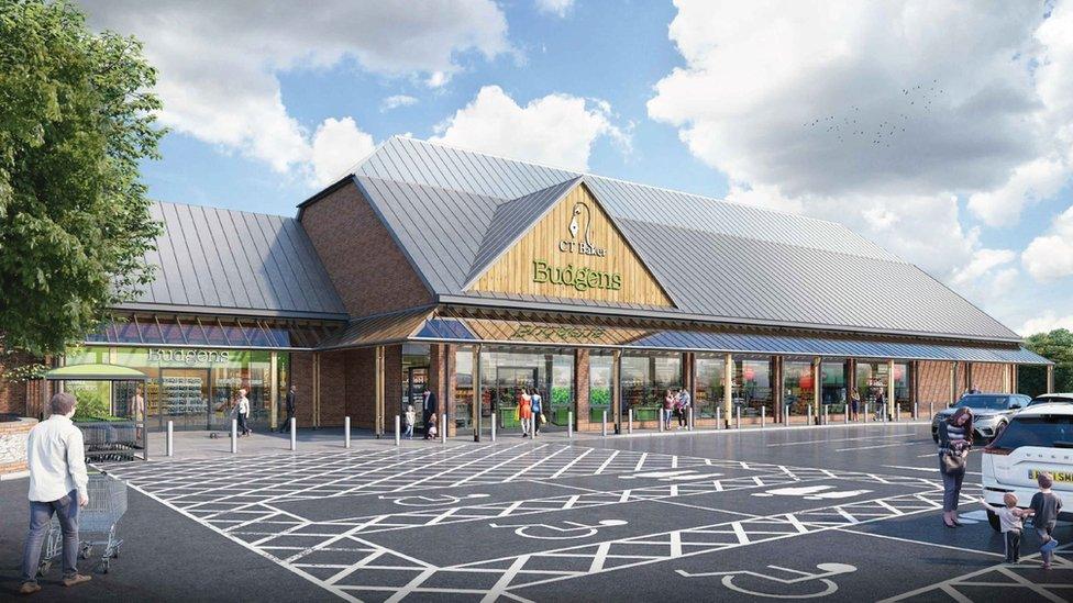 Artist's impression of the new Budgens store