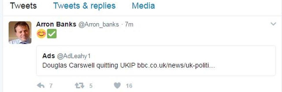 Arron Banks Tweet