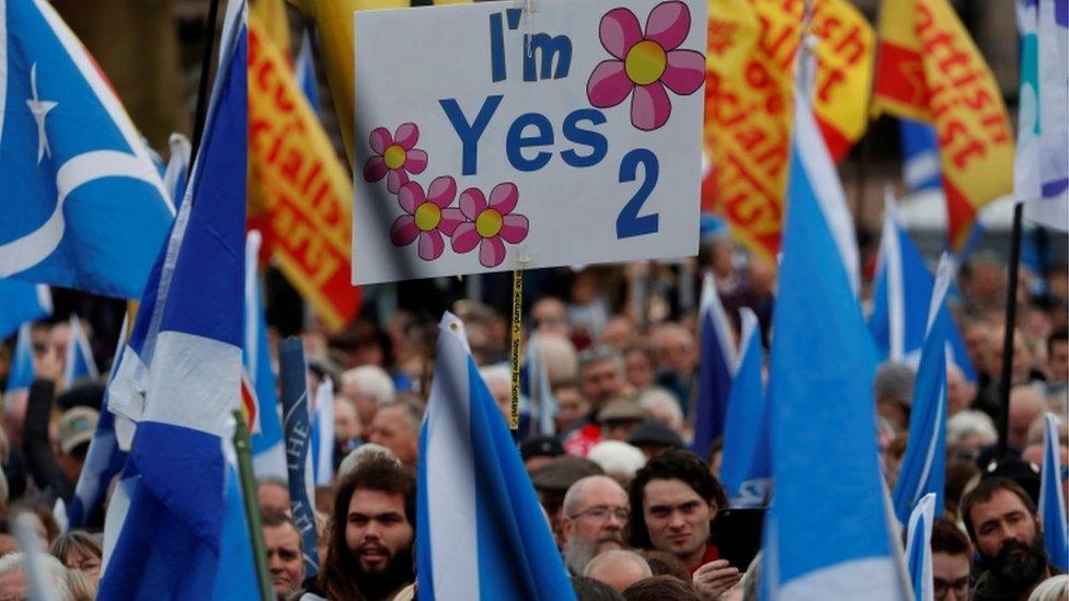 independence march in glasgow