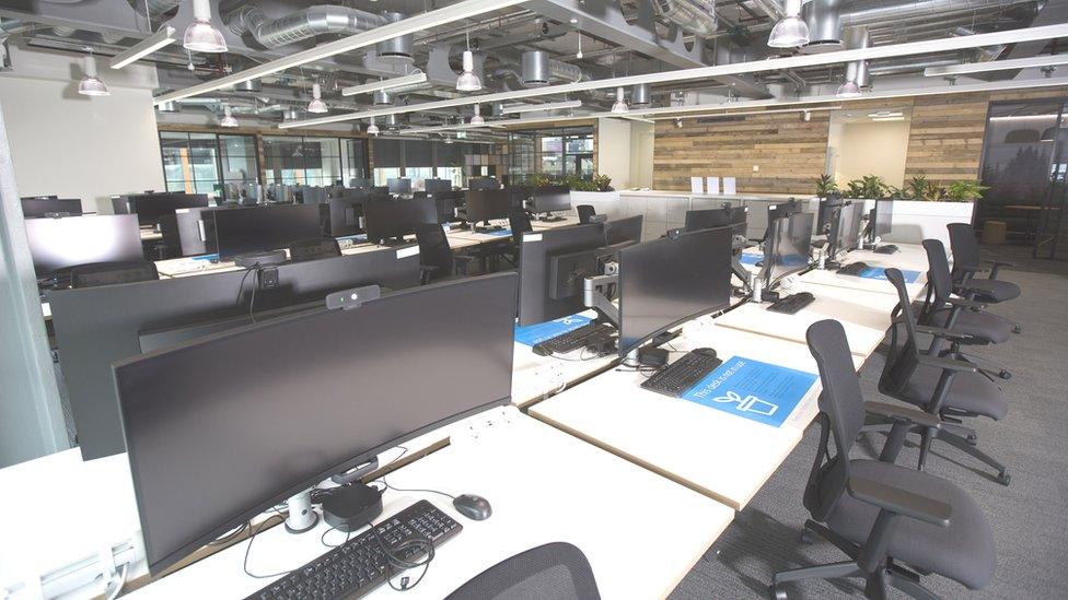 Office space at Barclays campus in Glasgow