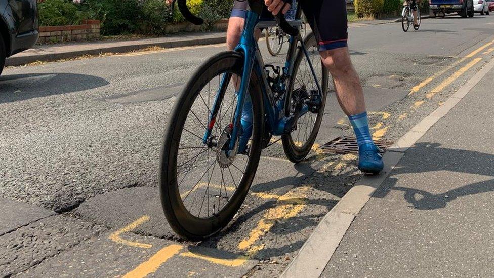 Bicycle and potholes