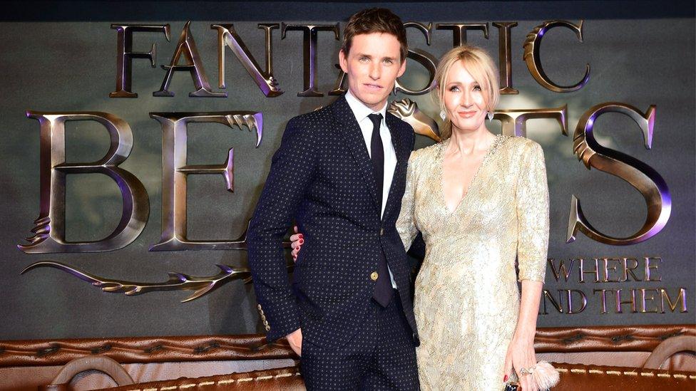 Eddie Redmayne and JK Rowling