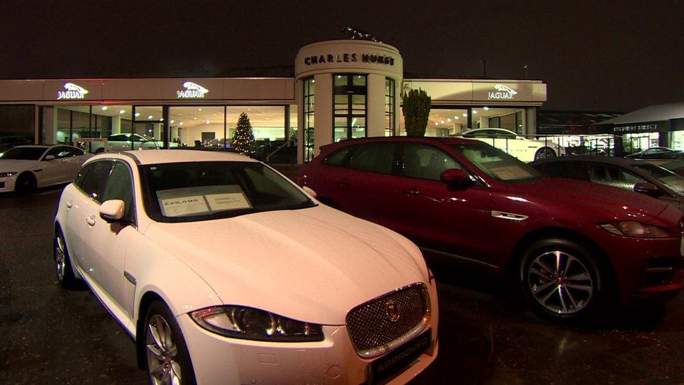 Cars at a Charles Hurst dealership