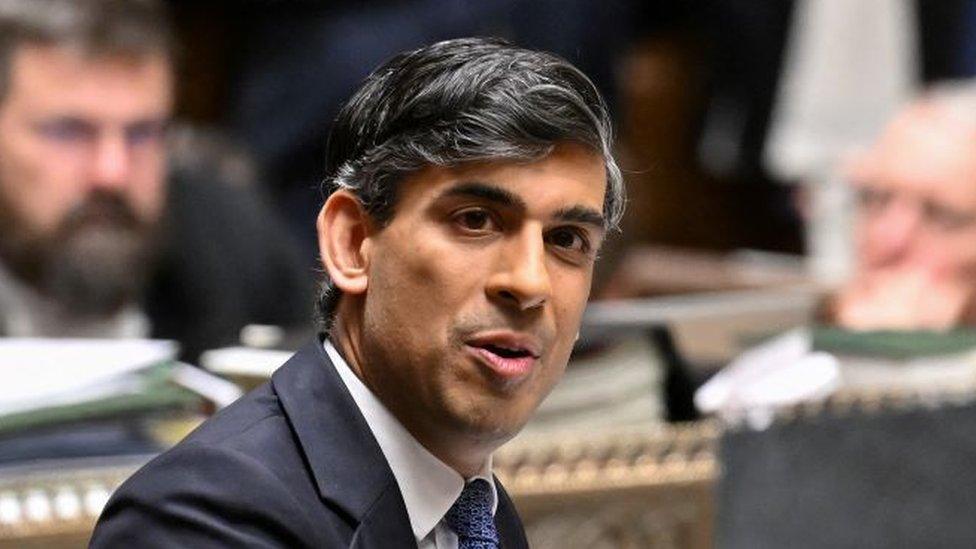 Rishi Sunak in parliamnet