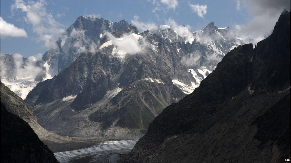 Les Grandes Jorasses in French Alps